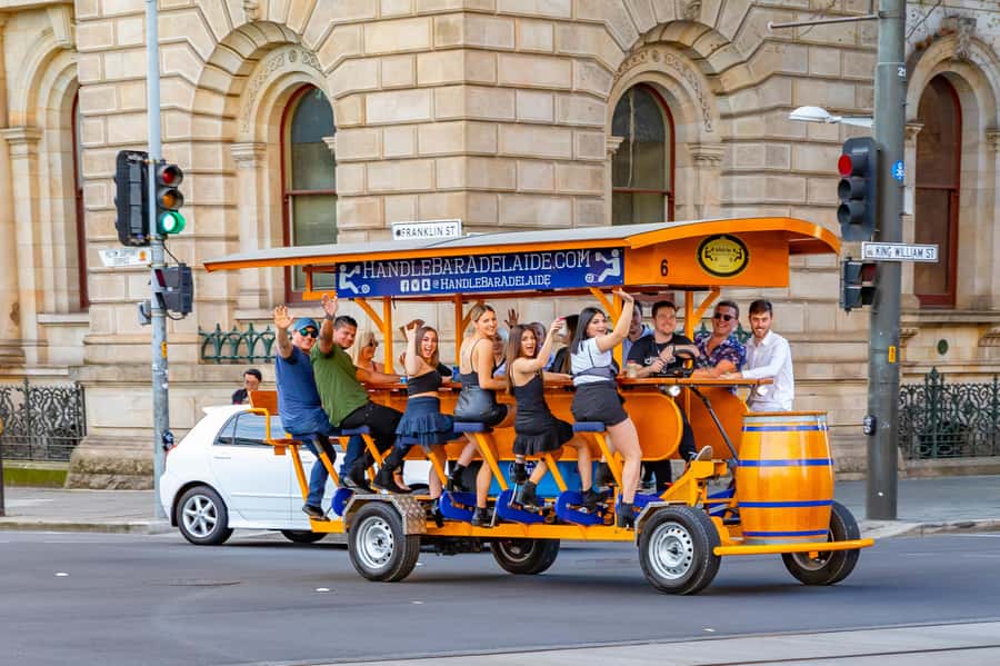 Adelaide: HandleBar Bike Tour with Pub Stops & Dinner Option - Starting up, settling in, and choosing your seat