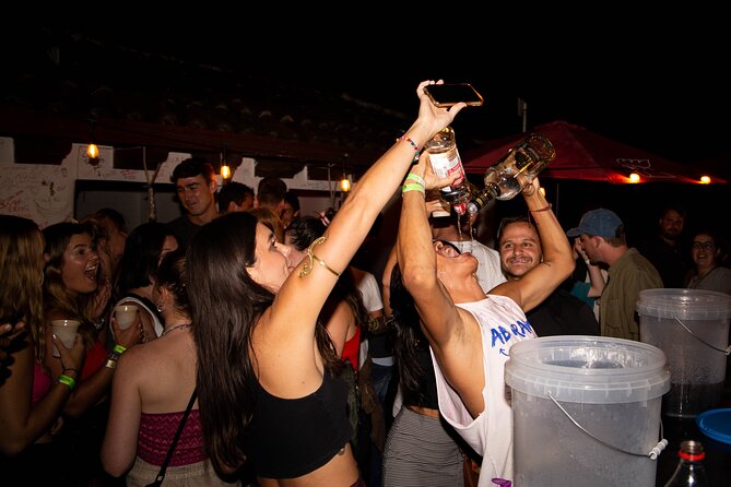 Antigua Bar Crawl - The first stop: games, introductions, and a long warm-up