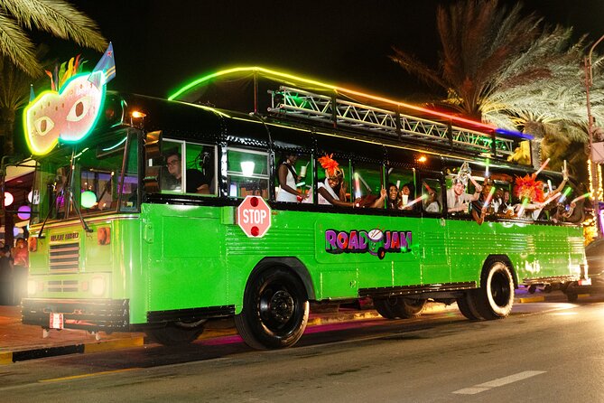 Aruba Nightlife Party Bus with Unlimited Drinks & DJ on Road Jam - Road Jam Party Bus at a Glance