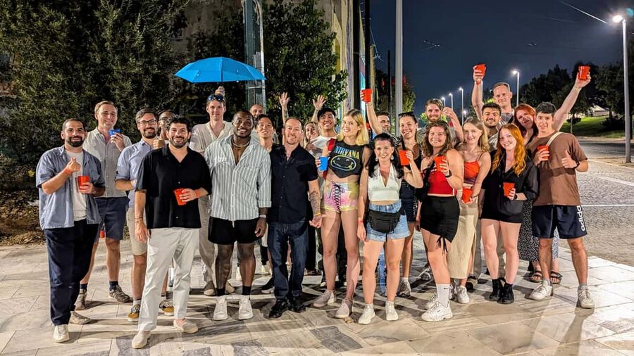 Athens Party Pub Crawl with Unlimited Drinks & Club Access - Meeting the group opposite Thissio metro