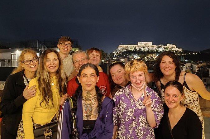 Athens: Rooftop Pub Crawl w/ Acropolis Views & Party - The first rooftop and the Acropolis view