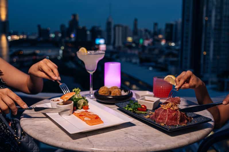 Bangkok: Barracuda Rooftop Bar Akara Hotel - Sharing sets make the $32 price easier to judge