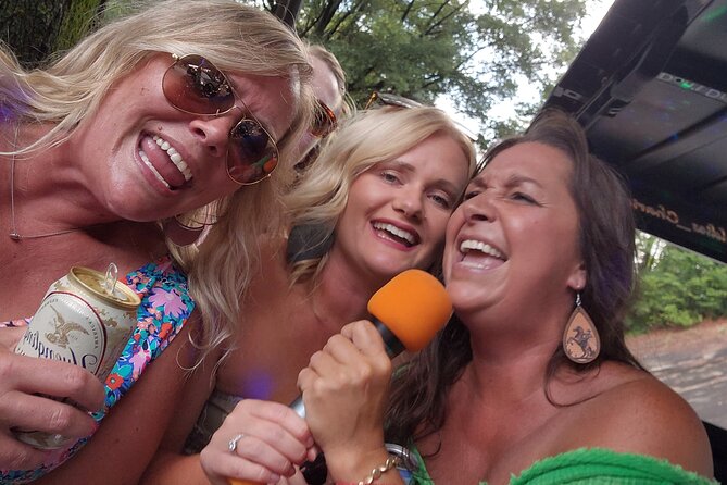 Bar Crawl on a Rollin Disco Ball Golf Cart in Charlotte - Singing past Uptown City Park