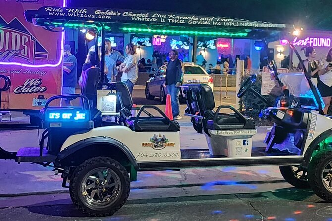 Bar Crawl on a Rollin Disco Ball Golf Cart in Charlotte - Rí Rá and The Local for the final stops