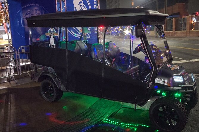 Bar Crawl on a Rollin Disco Ball Golf Cart in Charlotte - Uptown and South End in one short outing
