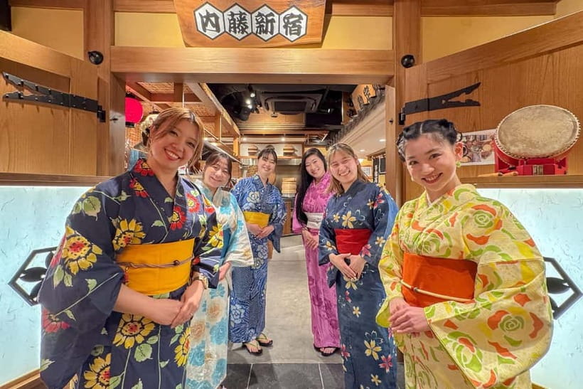 Bon Dance IZAKAYA in Shinjuku, Tokyo - The 7:00 p.m. dinner course