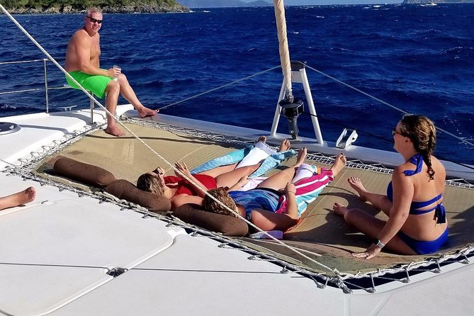 Catamaran Sail to Jost Van Dyke (Soggy Dollar Bar) - The crossing from St. Thomas to Jost Van Dyke