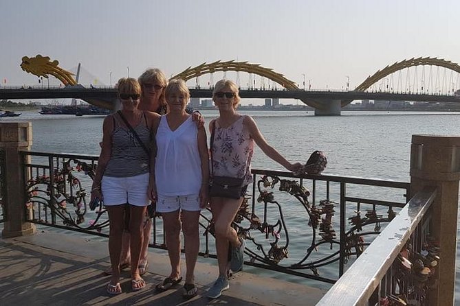 DA NANG NIGHT LIFE Tour with MARBLE MOUNTAIN & LADY BUDDHA STATUE, DRAGON BRIDGE - Dragon Bridge after sunset