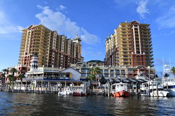Destin's Floating Tiki Bar Cruise: 360° Harbor Views - Dolphins, sunset, and harbor lights