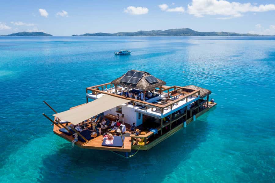 Fiji: Cloud 9 Floating Bar and Pizzeria Day Trip - Swimming, snorkeling, and the upper-level jump
