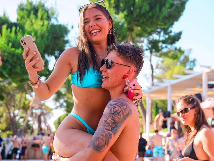 From Split: Brač Island Beach Bar and Pool Party - Swimming, sunbeds, and time away from the speakers