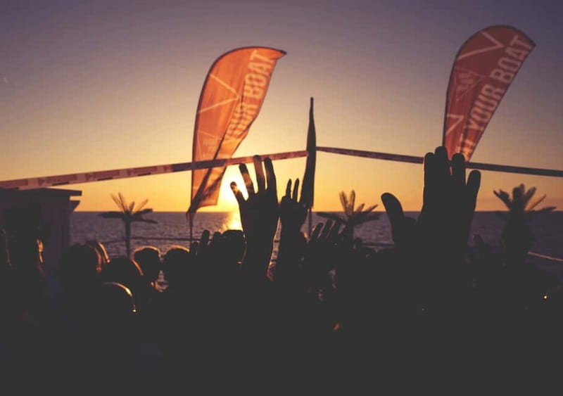 Ibiza: Sunset Boat Party Cruise with DJs with 2 Clubs - Sunset near Mambo: the main event