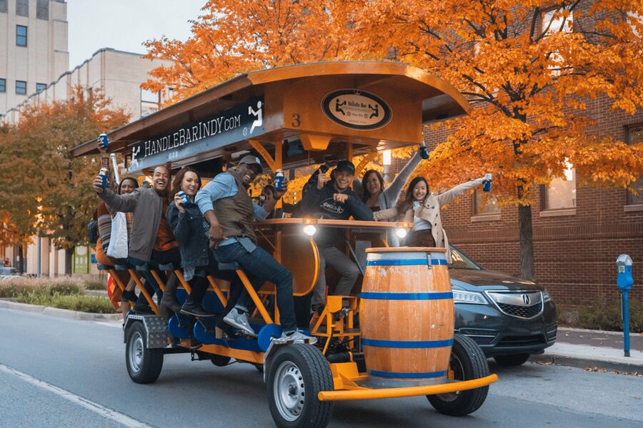 Indianapolis: Open-Air Pedal Pub Tour - Drinks, music, and the practical fine print