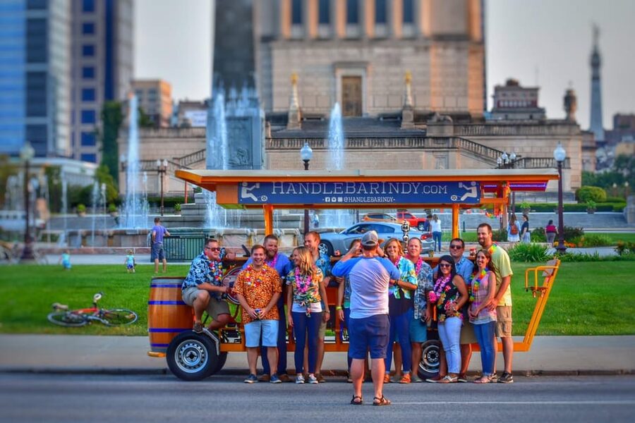 Indianapolis: Open-Air Pedal Pub Tour - Guides Sam and Caleb add local direction