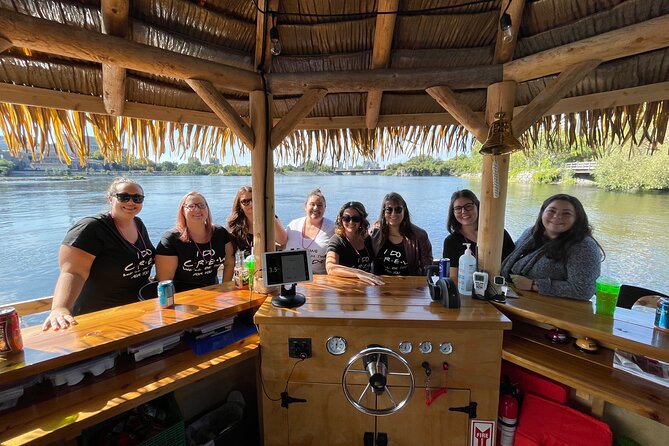 Lilo Floating Tiki Bar on the Ottawa River - Who will enjoy the Lilo most?