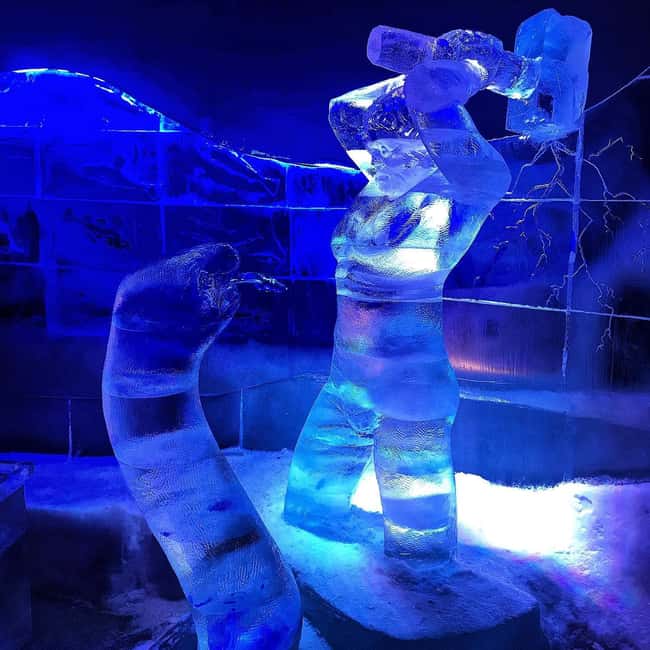 Lofoten: Magic Ice Bar Entry Ticket with Welcome Drink - Reading Lofoten through ice and light