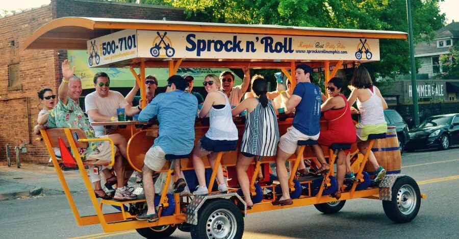Memphis: Guided Bar Crawl on a Pedal Bike - A 1.5-hour ride with a clear rhythm
