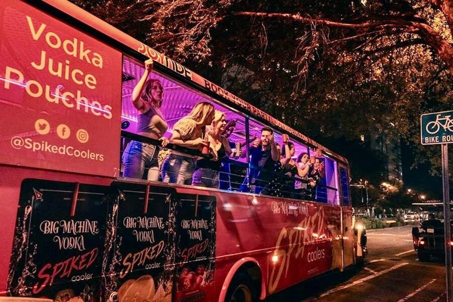 Nashville: Party Bus with DJ and Bar - Blue Tin Roof bus or pink Big Machine bus