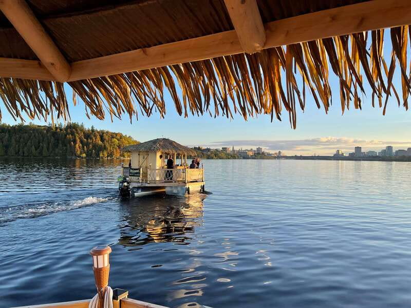 Ottawa: Floating Tiki Bar Cruise on the Ottawa River - Drinks, snacks, music, and karaoke