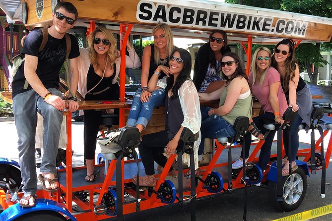 Pedal, Drink, and Bar hop through Sacramento on a 15 seat Beer Bike - What this Sacramento beer bike actually feels like