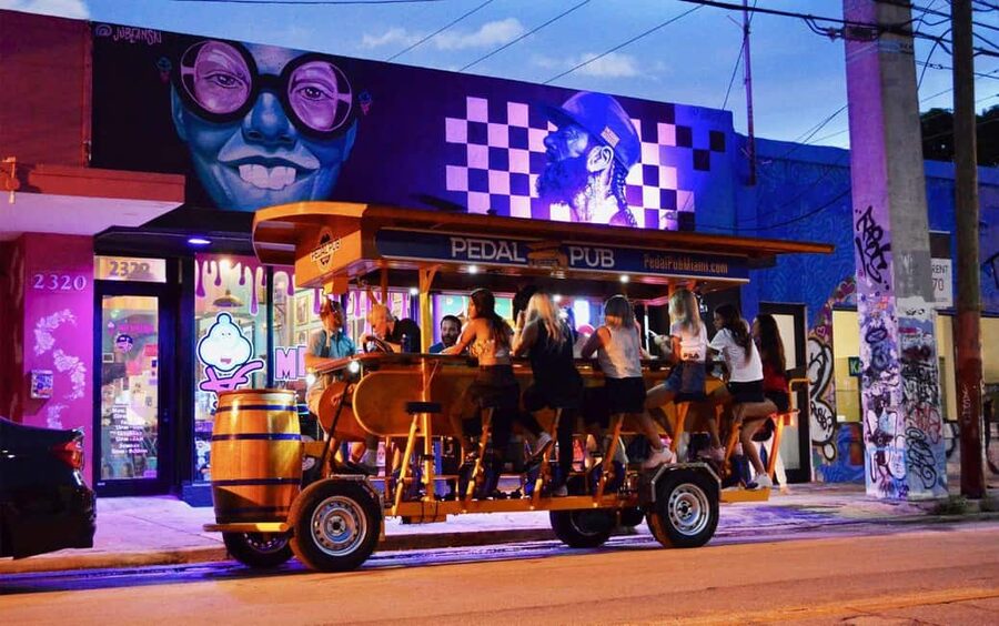 Pedal Pub Miami: Art District Party Bike Pub Crawl - How the 15-seat bike actually feels