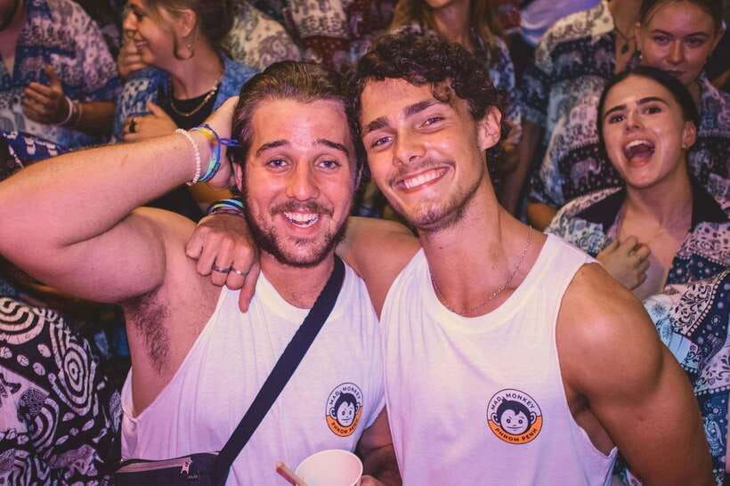 Phnom Penh Pub Crawl with Free Mad Monkey Singlet - The rooftop stop at about 10:30 PM