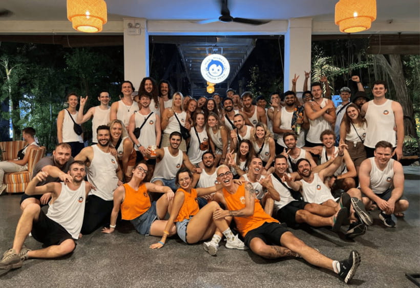 Phnom Penh Pub Crawl with Free Mad Monkey Singlet - The crowd, age range, and social mood