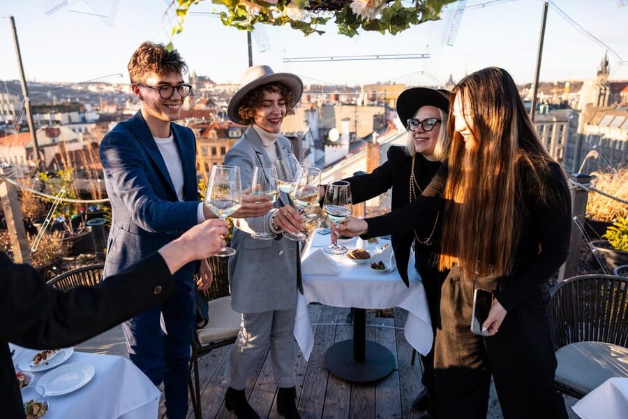 Prague: Sky Bar Aperitivo Menu with Drink & Panoramic Views - Choosing Between One Hour and Two Hours