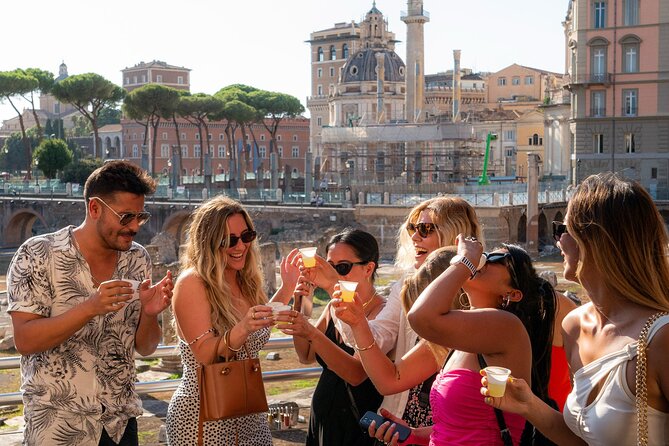 Rome Night Tipsy Tour & Bar Crawl with Forbidden History - Passing Piazza Venezia and Rome’s massive monument