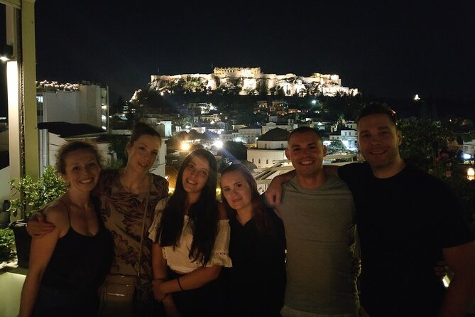 Rooftop Bar Hopping with Local Friends - First rooftop: Greek wine and a citywide view