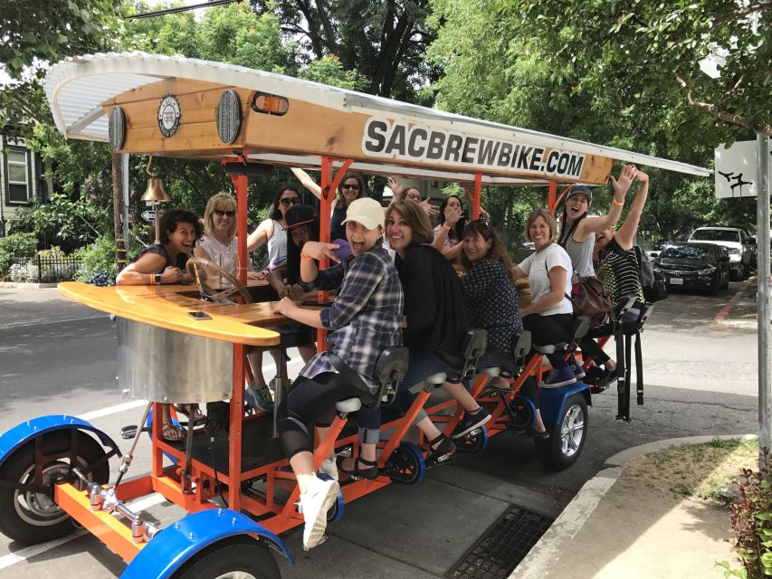 Sacramento: Pedal Bar Tour with 2 Stops - Key points to know before you book
