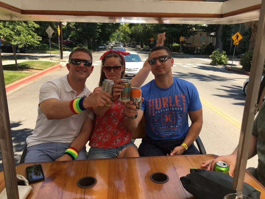 Sacramento: Pedal Bar Tour with 2 Stops - The first bar stop and the Golden Bear question
