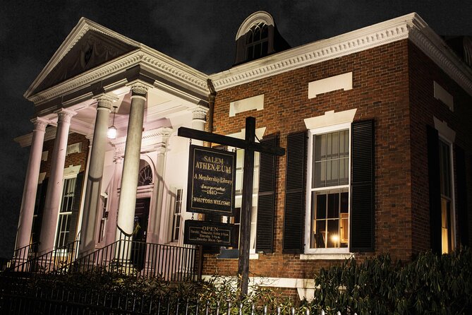 Salem Booze and Brews Haunted Pub Crawl by US Ghost Adventures - The bookshop stop and stories seen in the windows
