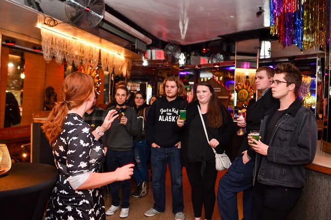 Salem Booze and Brews Haunted Pub Crawl by US Ghost Adventures - The first stop at 87 Washington Street