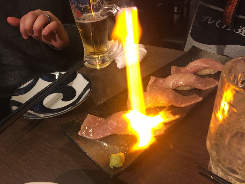 Shibuya Meltdown Night Tour: All-You-Can-Drink Bar Hopping - Food, vegetarian options, and dietary limits