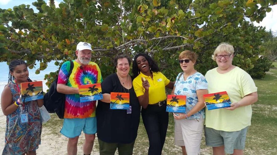 Sip & Paint with lunch on exciting Ffryes Tiki beach Bar - Key points at a glance