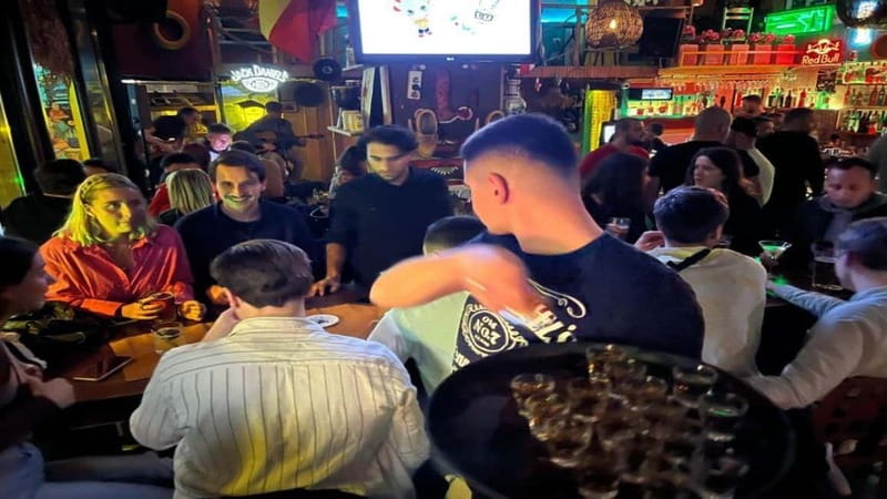 Tirana: Guided Bar Crawl with Welcome Shots - The first bar: a useful, lower-key beginning