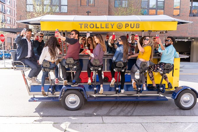 Trolley Pub Public Tour - Pedaling down Front Street by the Cape Fear River
