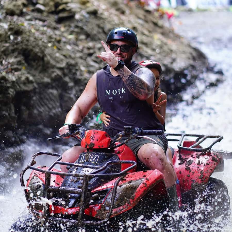 Ubud Bali ATV Alasan Adventure Gorila Cave & Cretya Pool Bar - Showers, food, and the Cretya Sunset finish
